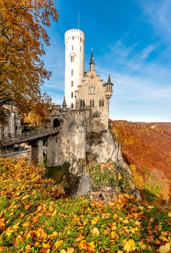 Lichtenstein Castle during autumn season in Germany
