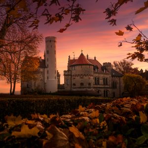 Lichtenstein Castel at sunrise